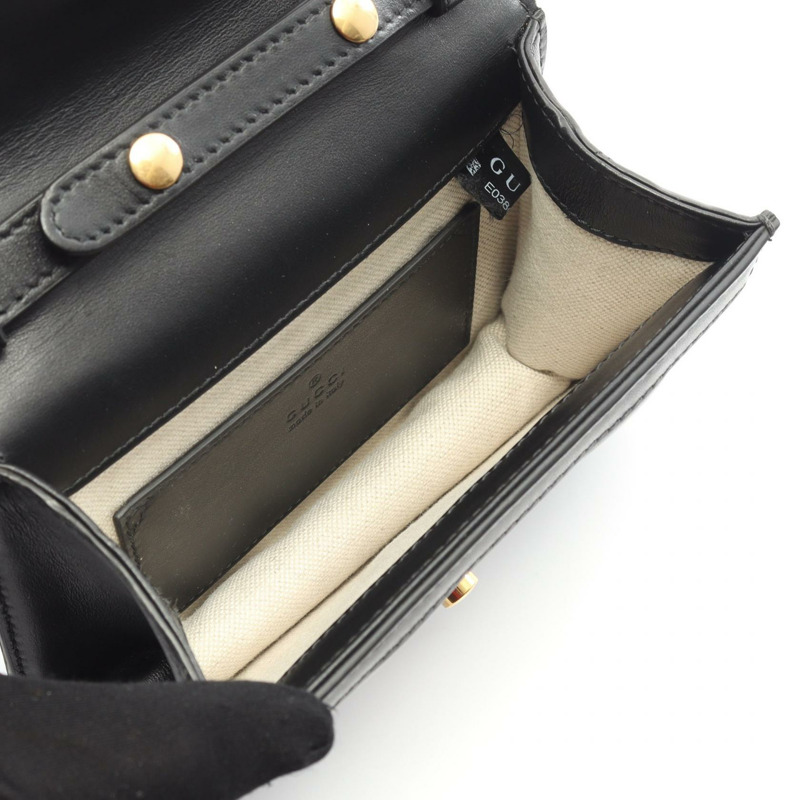 GUCCI GG Matelasse 2Way 斜背鏈條包 724499 黑色皮革 二手-2