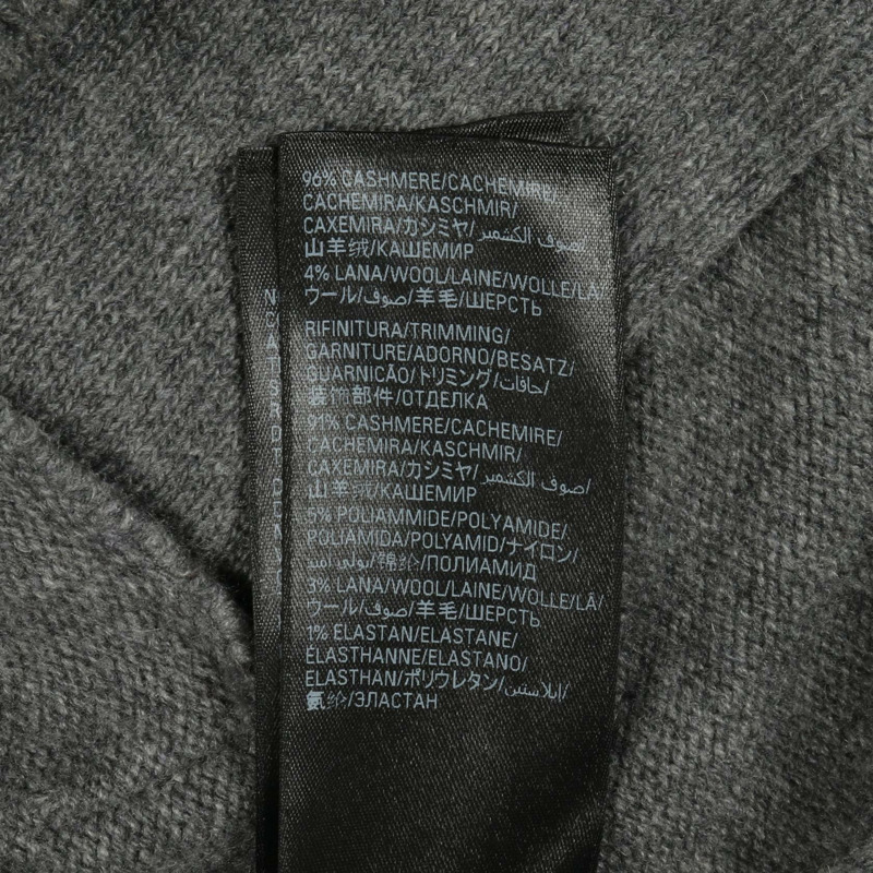 BALENCIAGA 針織開襟衫 733855 羊絨羊毛 灰色 二手 女款 2 碼-3