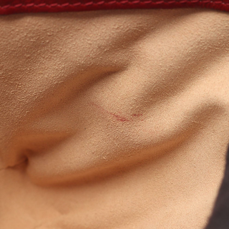 GUCCI GG Marmont 絎縫單肩包 443497 帆布皮革 米色 紅色 二手 女士-4