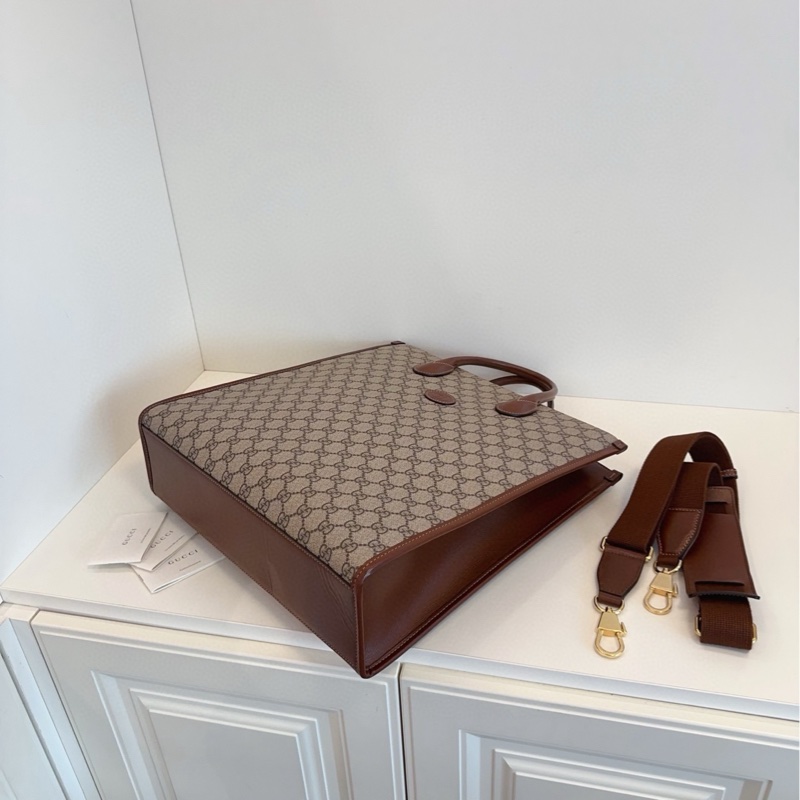【99新🆕】Gucci Retro烏木色老花 竪款琴譜tote 大號托特包 手提包-5