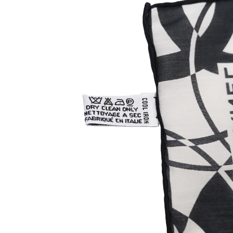 [Pre-owned] Chanel Scarf Petit Carre CC In Cotton And Silk-3