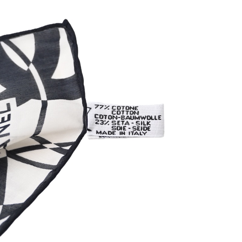 [Pre-owned] Chanel Scarf Petit Carre CC In Cotton And Silk-4