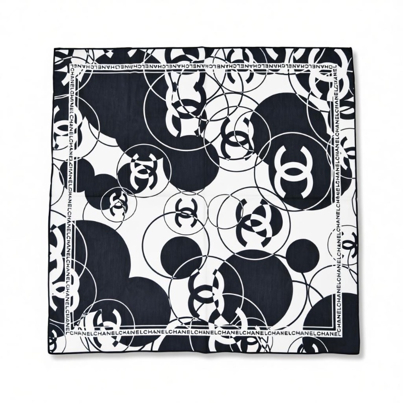 [Pre-owned] Chanel Scarf Petit Carre CC In Cotton And Silk-6