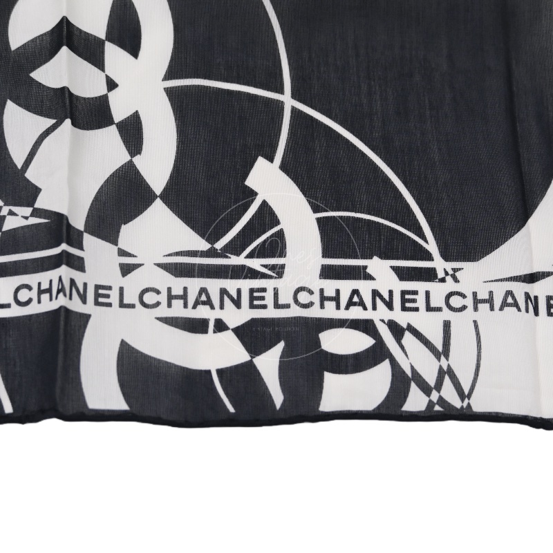 [Pre-owned] Chanel Scarf Petit Carre CC In Cotton And Silk-7