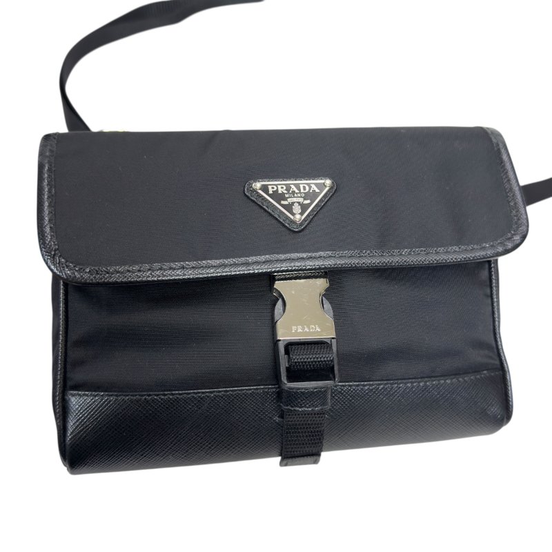 PRADA 三角標 斜揹袋-3