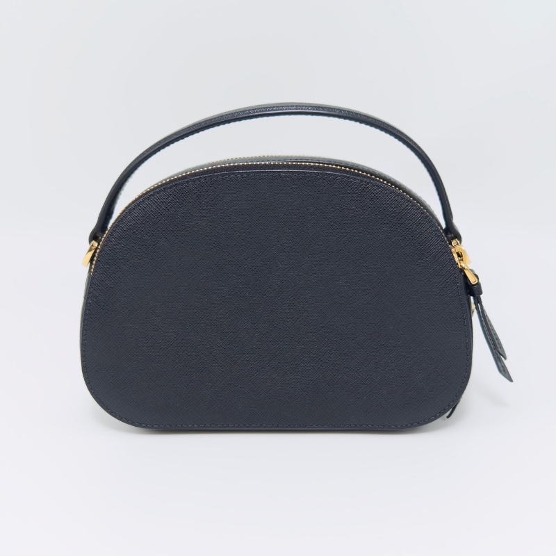 PRADA OdetteSaffiano黑金十字紋牛皮手提肩背斜背包21*14*6 98新配件塵袋保卡-6