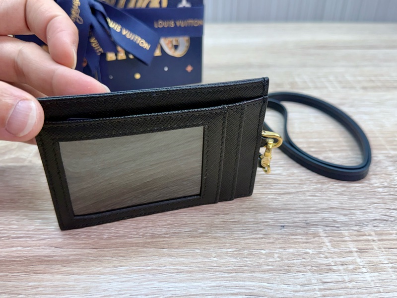 Prada 黑色金釦掛頸證件套名片夾-3