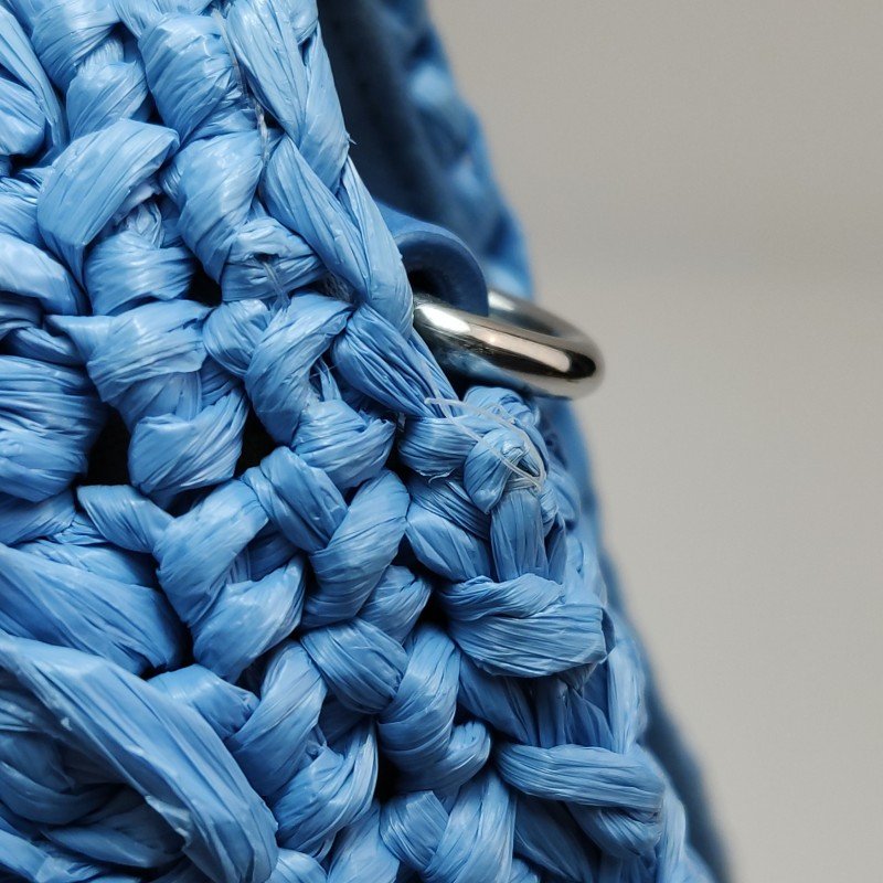 Miu Miu Miu Crystal系列純色金屬扣珩縫鑽飾斜挎包單肩包-14