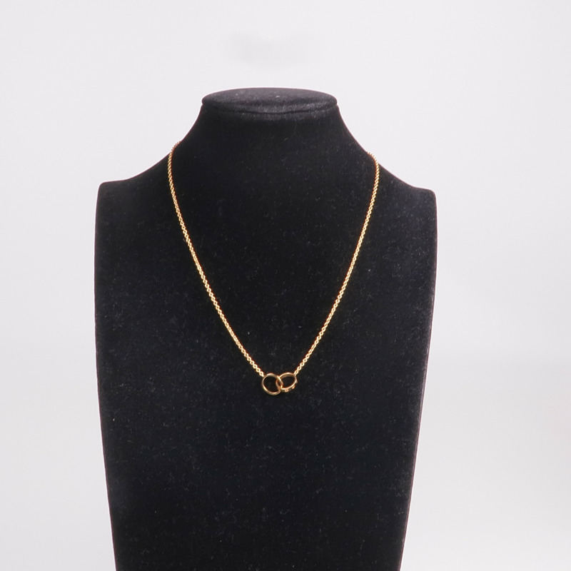 CARTIER 18K玫瑰金Love Necklace項鍊-7