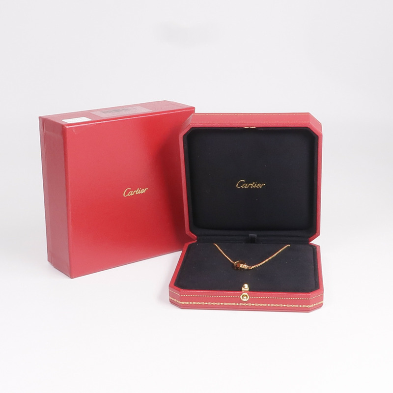CARTIER 18K玫瑰金Love Necklace項鍊-8