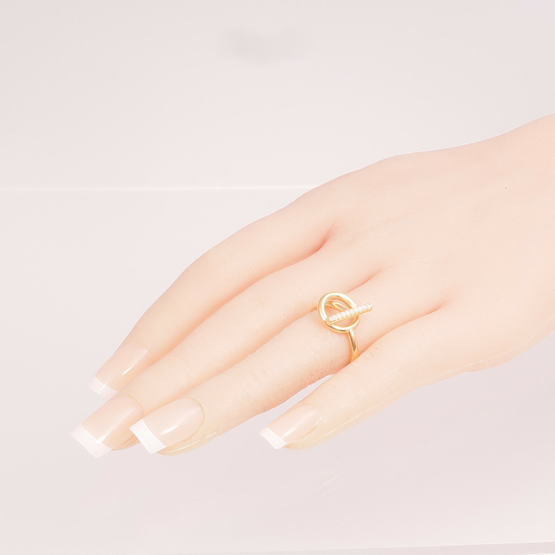 HERMES 18K玫瑰金Echappee Ring戒指Hermes#52/US#6-7