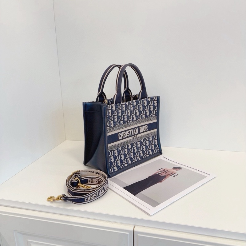 【98新🆕】Dior Oblique BookTote 經典藍色刺繡🪡老花托特包新款小號 small手提單肩斜挎包-2