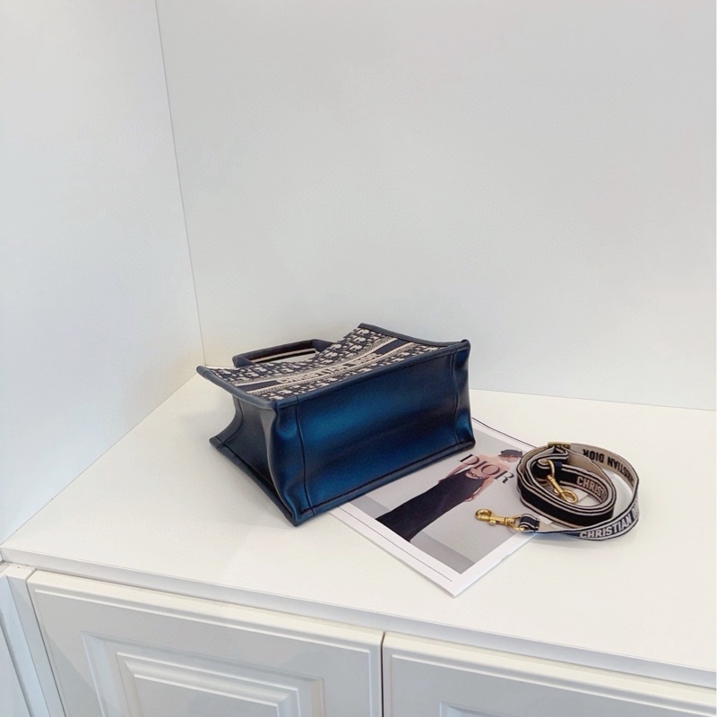 【98新🆕】Dior Oblique BookTote 經典藍色刺繡🪡老花托特包新款小號 small手提單肩斜挎包-4