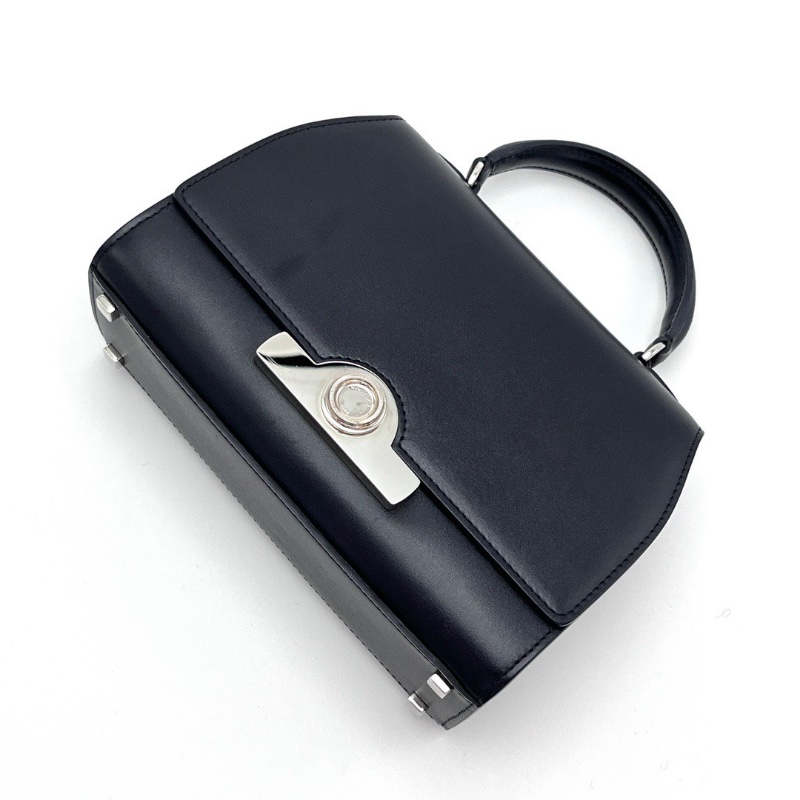 MOYNAT 黑銀rejane小號手提斜背包20*14*6 99新配件塵袋-3