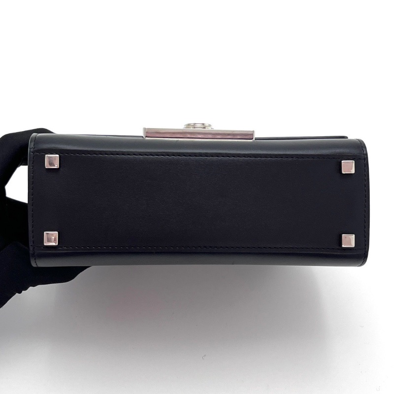 MOYNAT 黑銀rejane小號手提斜背包20*14*6 99新配件塵袋-4