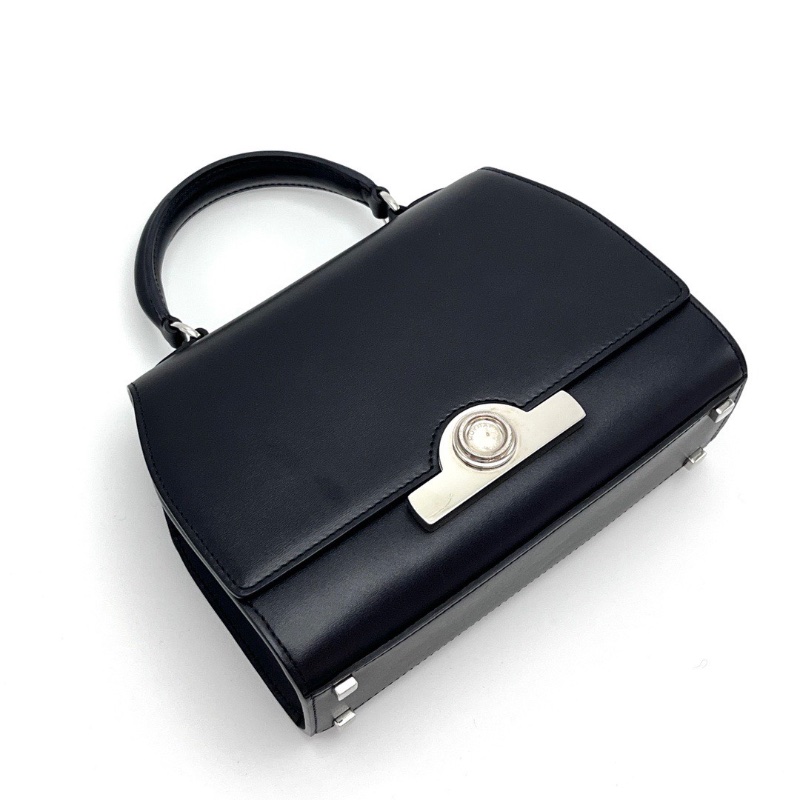 MOYNAT 黑銀rejane小號手提斜背包20*14*6 99新配件塵袋-5