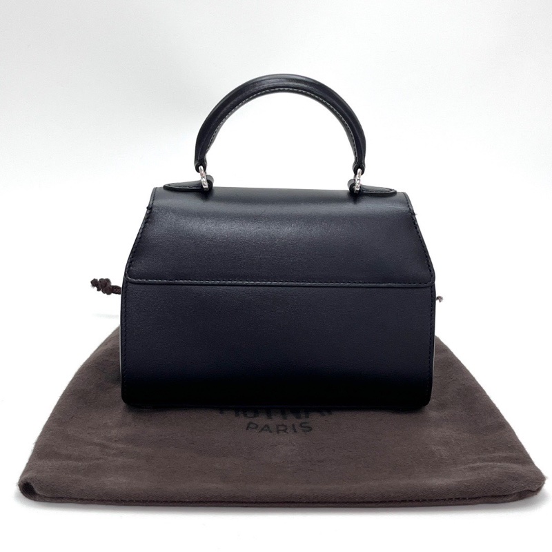 MOYNAT 黑銀rejane小號手提斜背包20*14*6 99新配件塵袋-6