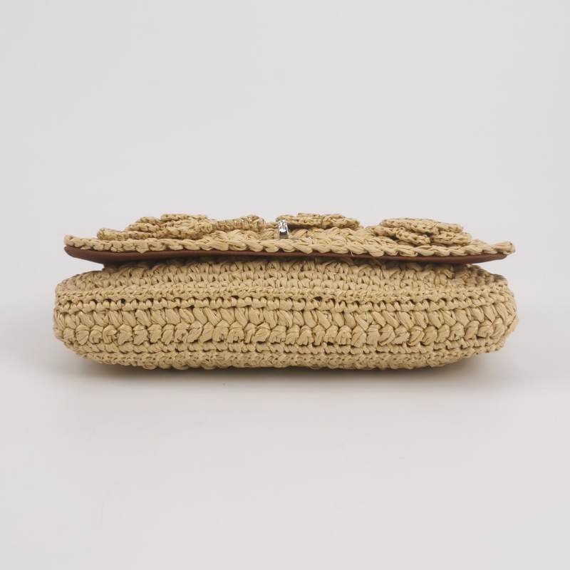 Miu Miu Miu Crystal 系列牛皮編織珩縫鑽飾單肩包-5