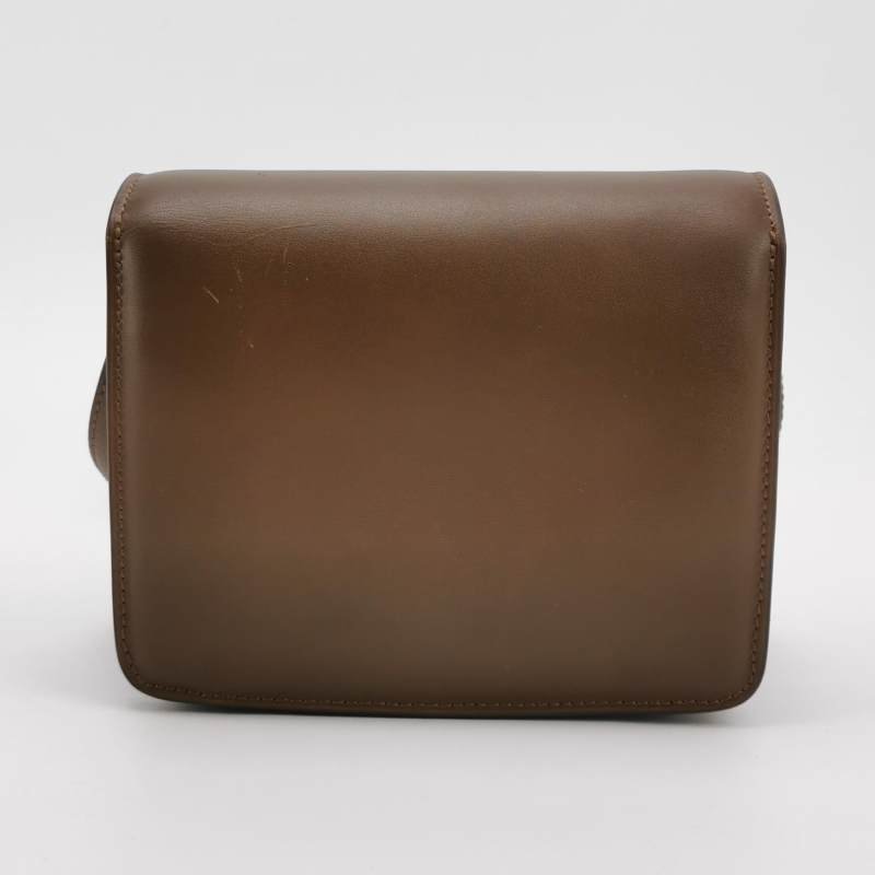 Celine Classic Box豆腐包小號牛皮純色按壓式鎖扣單肩包-4