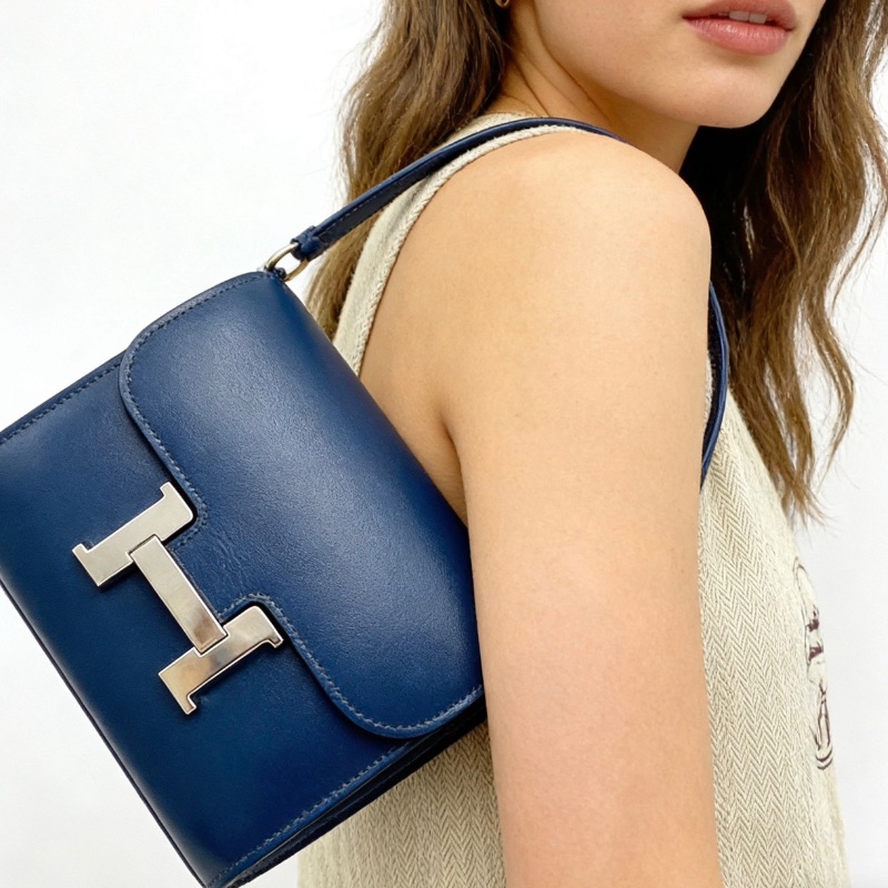 HERMES 銀扣康康錢包 13*11*3 98新配件塵袋-0