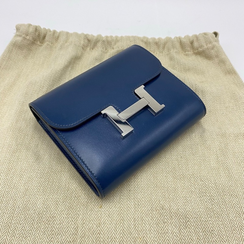 HERMES 銀扣康康錢包 13*11*3 98新配件塵袋-3