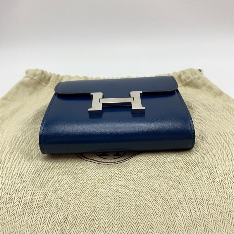 HERMES 銀扣康康錢包 13*11*3 98新配件塵袋-4