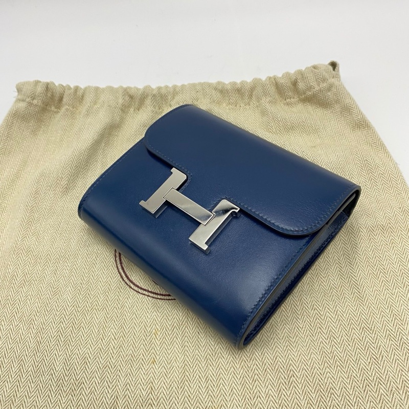 HERMES 銀扣康康錢包 13*11*3 98新配件塵袋-5