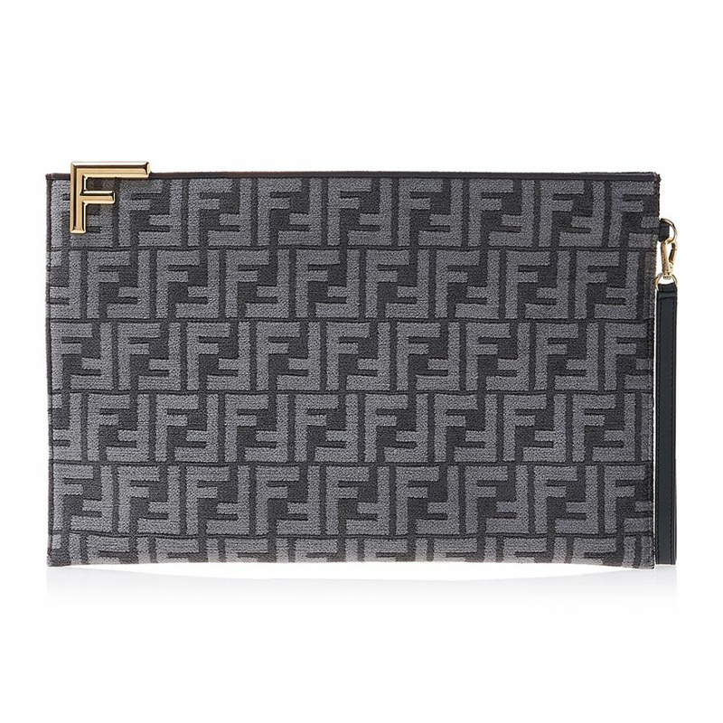 【包稅】FENDI 女士 FF 提花布料手拿包-0