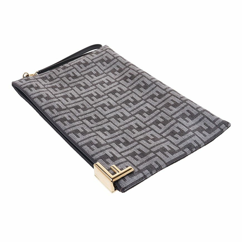 【包稅】FENDI 女士 FF 提花布料手拿包-3