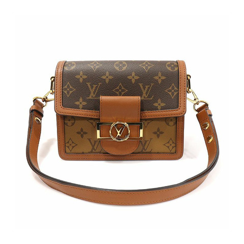 LOUIS VUITTON M44580 Monogram Reverse 帆布迷你 Dauphine 肩背包