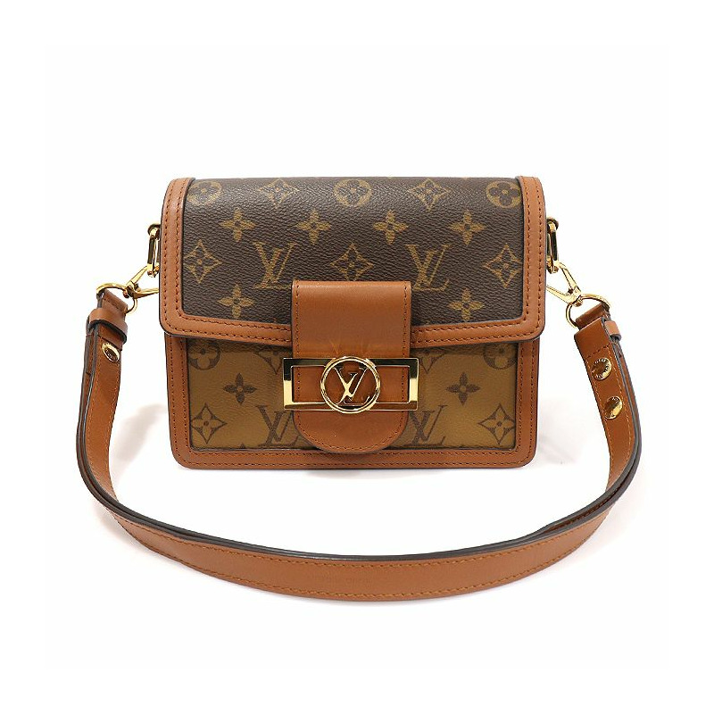 【包稅】LOUIS VUITTON M44580 Monogram Reverse 帆布迷你 Dauphine 肩背包-0