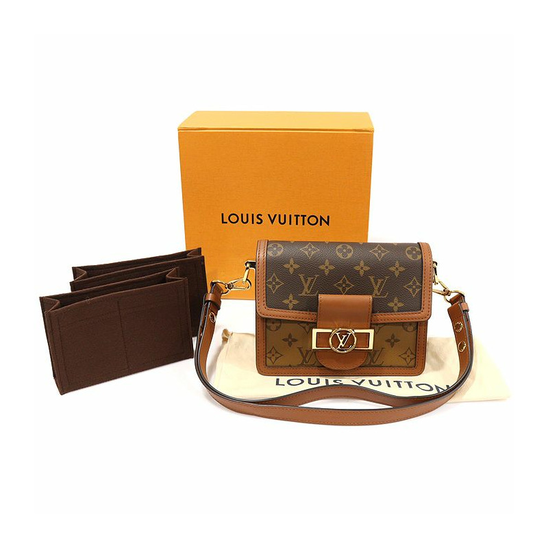 【包稅】LOUIS VUITTON M44580 Monogram Reverse 帆布迷你 Dauphine 肩背包-1