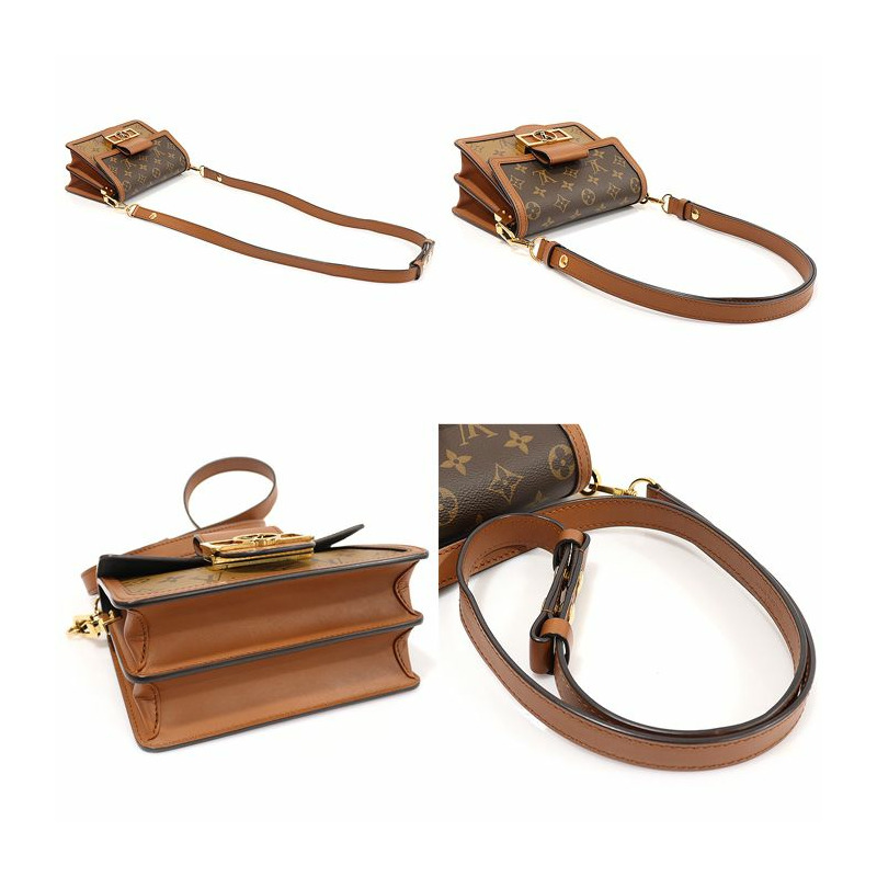 【包稅】LOUIS VUITTON M44580 Monogram Reverse 帆布迷你 Dauphine 肩背包-4