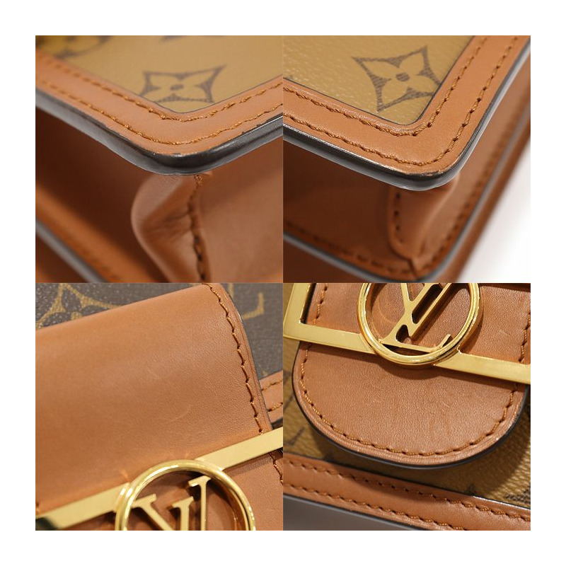 【包稅】LOUIS VUITTON M44580 Monogram Reverse 帆布迷你 Dauphine 肩背包-5