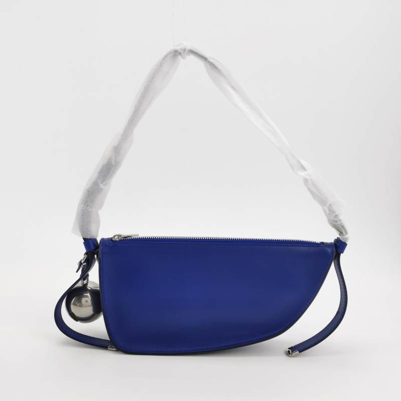 Burberry Shield迷你羊皮純色拉鏈鈴鐺墜飾單肩包-4