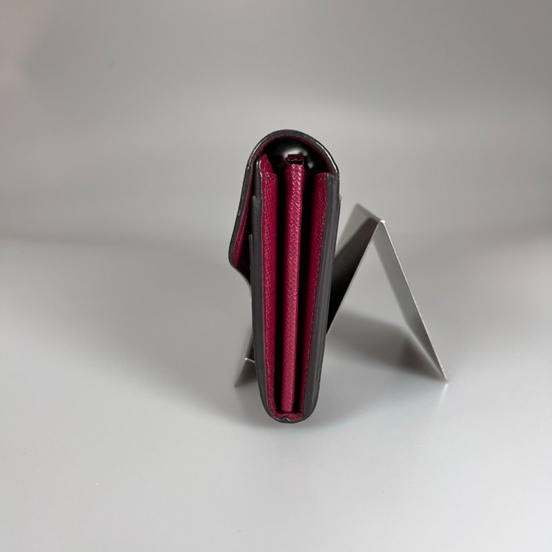 LV M62234/晶片款 老花拼玫紅SARAH長夾-4