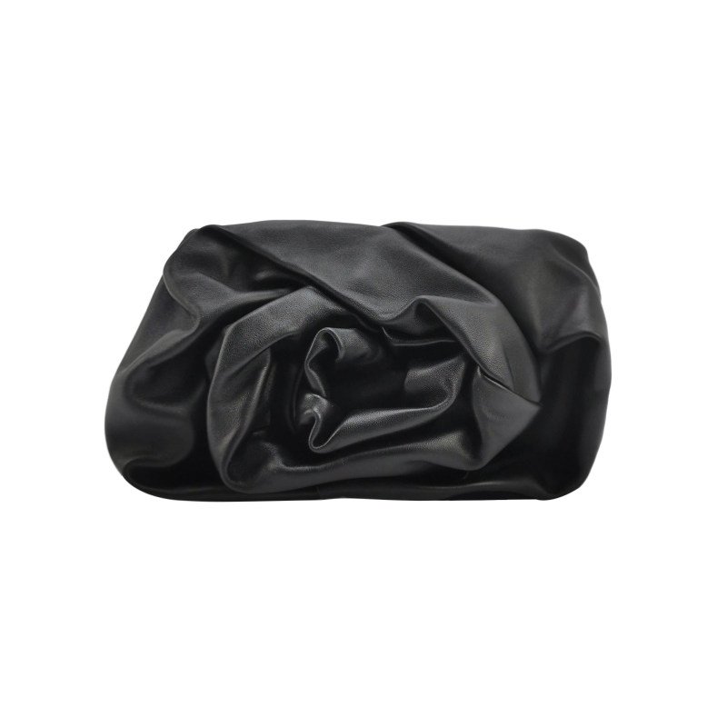 Burberry羊皮純色花朵造型手拿包 9.8新-0