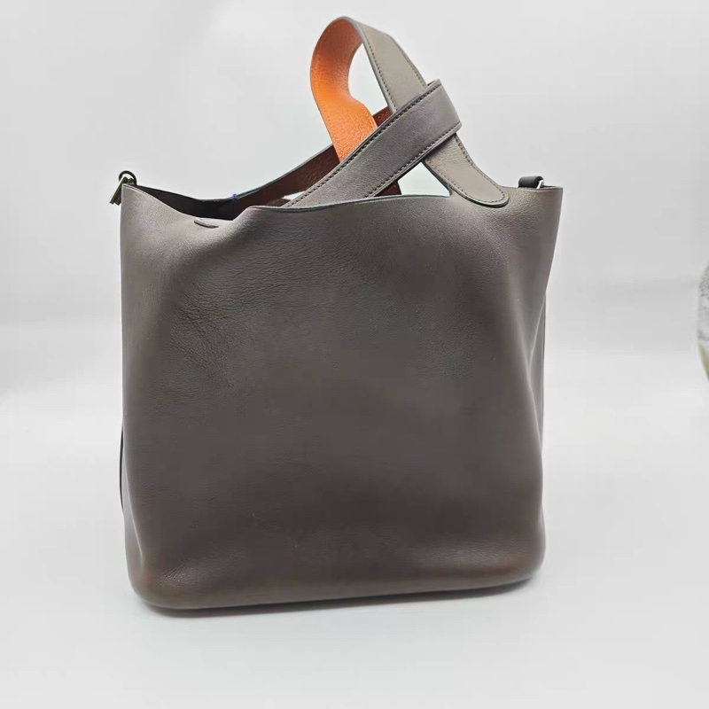 強推 Hermès 愛馬仕 菜籃子Picotin 22 Barenia 平紋馬鞍｜沉穩深咖啡色系｜日常神包 框H刻 Vintage-1