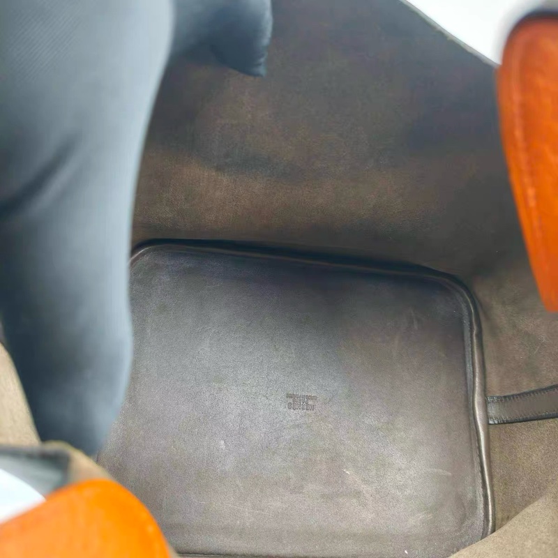 強推 Hermès 愛馬仕 菜籃子Picotin 22 Barenia 平紋馬鞍｜沉穩深咖啡色系｜日常神包 框H刻 Vintage-5