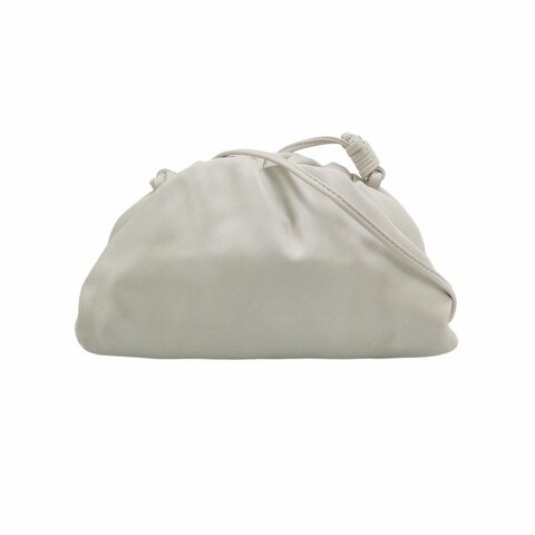 Bottega Veneta Pouch雲朵包迷你牛皮純色褶皺斜挎包單肩包