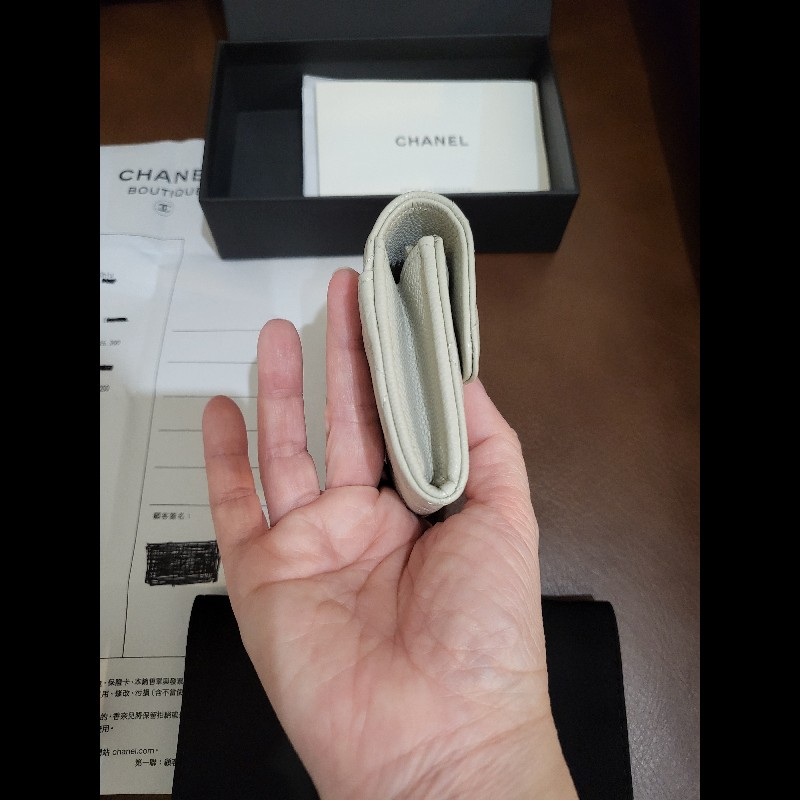 買到賺到全新香奈兒 晶片新款卡包, 拉鏈款,牛皮-7