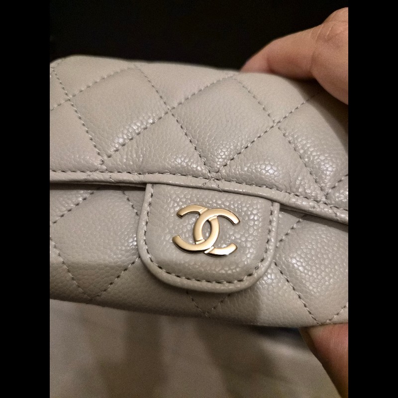 晶片新款卡包全新買到賺到香奈兒 , 拉鏈款,牛皮-9