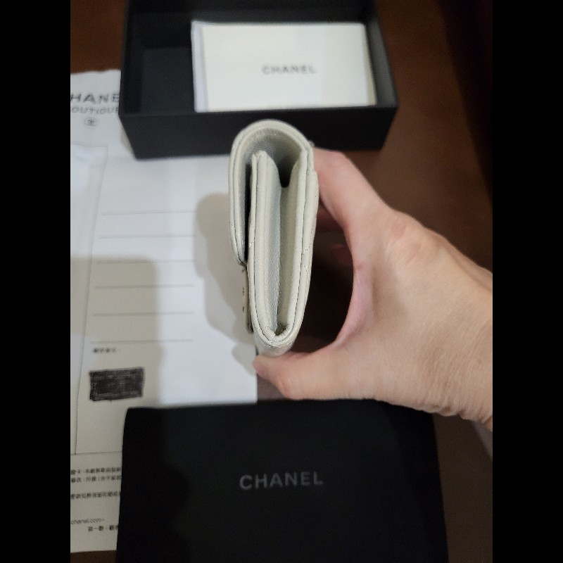 晶片新款卡包全新買到賺到香奈兒 , 拉鏈款,牛皮-10