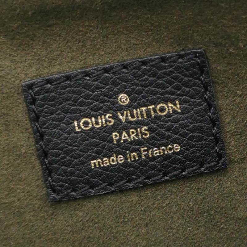 Louis Vuitton(LV)Pallas傳奇包大號牛皮Monogram印花V形拼色單肩包-7