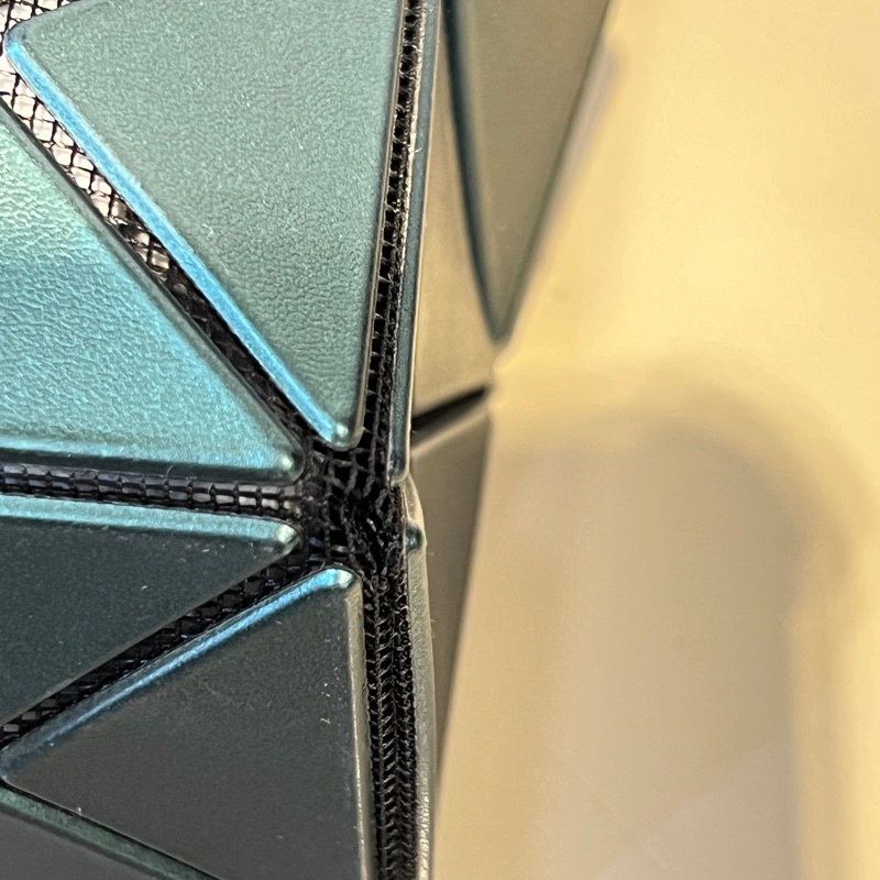 IsseyMiyake綠塑料黑銀釦Mini手提包-6