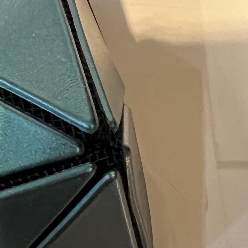 IsseyMiyake綠塑料黑銀釦Mini手提包-7