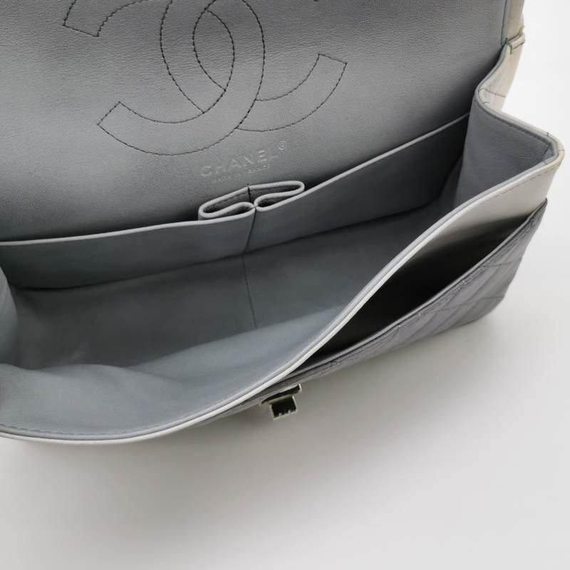 Chanel 2.55 Flag Bag季節限定款大號羊皮漸變色矩形旋扣單肩包-6