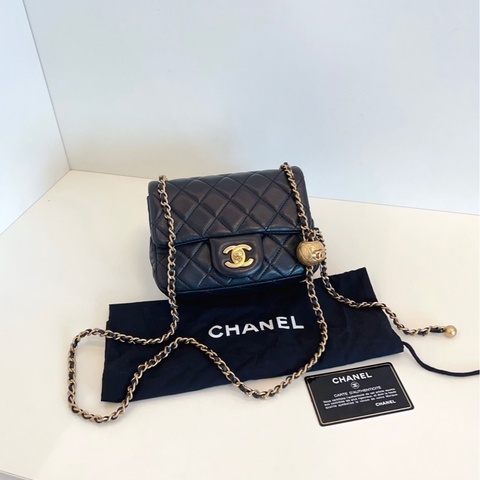 【98新🆕】Chanel 黑金金球CF方胖子 斜挎包