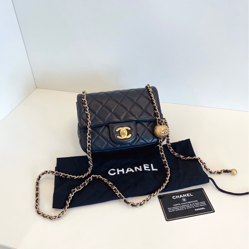 【98新🆕】Chanel 黑金金球CF方胖子 斜挎包-0
