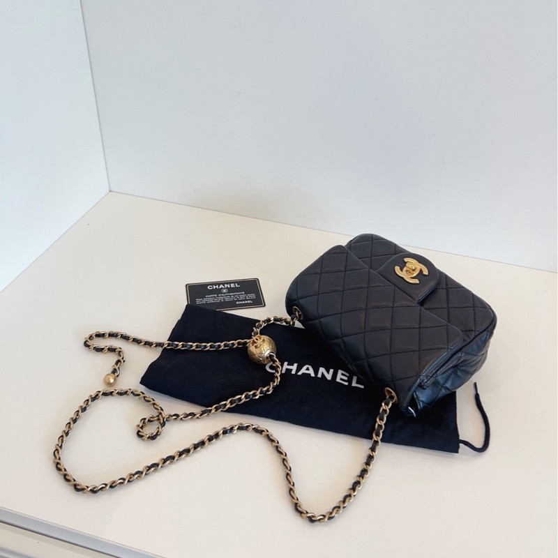 【98新🆕】Chanel 黑金金球CF方胖子 斜挎包-3